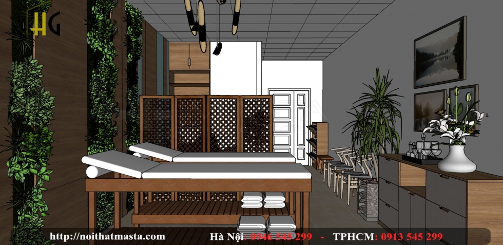 thiết kế nội thất spa